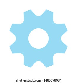 blue gear setting icon vector for phone apps