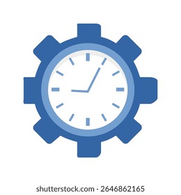 Blaue Ausrüstung mit weißem Uhrgesicht für Effizienz im Zeitmanagement