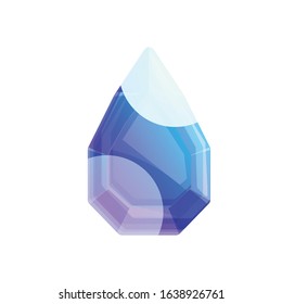 Blue gem icon. Cartoon of blue gem vector icon for web design isolated on white background