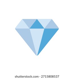 Icono de gema azul, gráfico de Illustrator