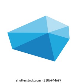 blue gem stone Vector illustration logotype logo icon