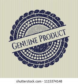 Blue Genuine Product distressed rubber grunge seal