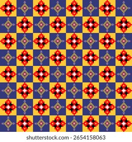 blue Geometic fabric pattern background textile