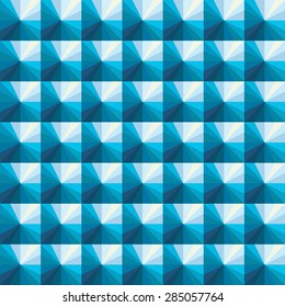 Blue geometric 3D pattern with squares