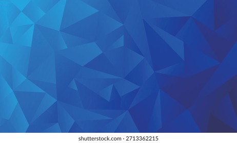 Blue geometric abstract background with 3D polygons and gradient texture for web banners and motion composites