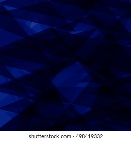 Blue geometric abstract background, banner, poster design template, vector illustration