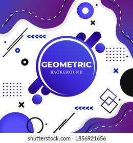 Blue geometric abstract background illustration vector design 