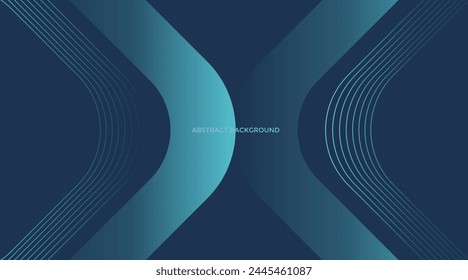 Blue geometric abstract background. Minimal geometric. Trendy gradient shape design. Modern futuristic graphic. Suit for banner, brochure, business, flyer, poster, website. Vector illustration
