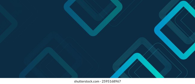 Blue geometric abstract background. Minimal geometric. Trendy gradient shape design. Modern futuristic graphic. Suit for banner, brochure, business. Vector