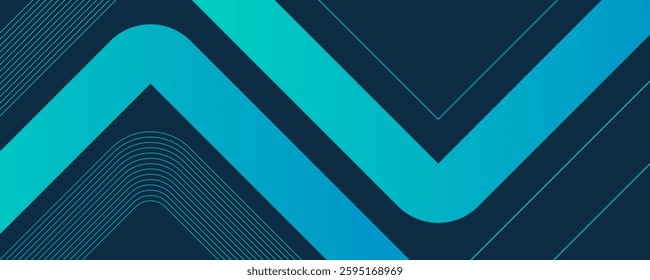 Blue geometric abstract background. Minimal geometric. Trendy gradient shape design. Modern futuristic graphic. Suit for banner, brochure, business. Vector