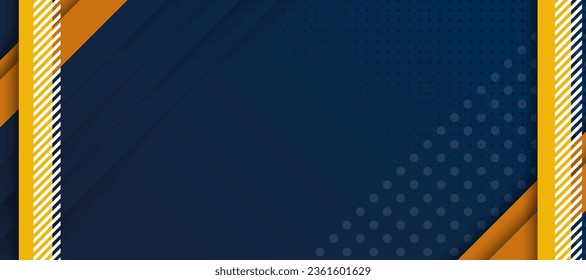 Blue geometric abstract background, modern minimalist presentation background, business and technology banner background.