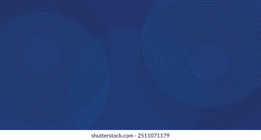 Blue geometric abstract background overlap layer on bright space with lines effect decoration. Modern graphic design element circles style. Eps10