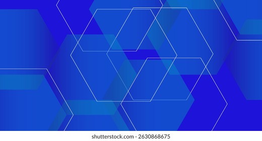 Blue geometric abstract background with overlap layer. Modern rounded square shapes creative design. Futuristic concept. Suit for cover, banner, brochure, business, header, website, presentation