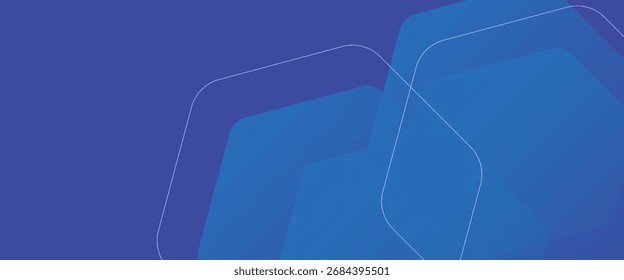 Fundo abstrato geométrico azul com camada sobreposta. Formas quadradas arredondadas modernas design criativo. Conceito futurista. Terno para capa, banner, brochura, negócio, cabeçalho, site, apresentação