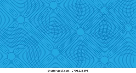 blaue geometrische abstrakte Hintergrund Überlappungsschicht auf hellen Raum mit Linien Effekt Dekoration. Modernes Grafikdesign Element Kreise Stil Konzept für Banner, moderne Vektorgrafiken