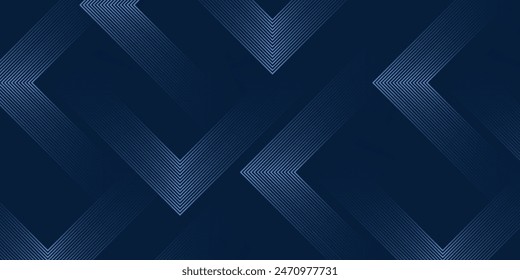 Blue geometric abstract background overlapping layers on bright space with line effect decoration. Circle style concept modern graphic design element for banner, flyer, card. Eps10