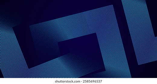 Blue geometric abstract background overlapping layers Blue geometric abstract background overlapping layers on bright space with line effect decoration. 