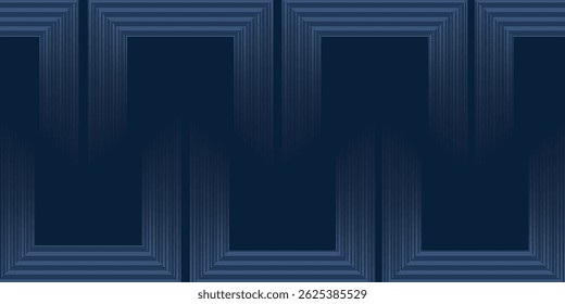 Fundo abstrato geométrico azul sobrepondo camadas no espaço brilhante com decoração de efeito de linha. Conceito de estilo de círculo elemento de design gráfico moderno para banner, folheto, cartão. Eps10