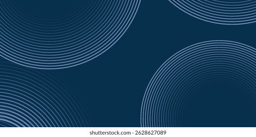 Blue geometric abstract background overlapping layers on bright space with line effect decoration.
