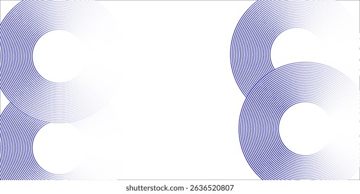 blue geometric abstract background overlapping layers on bright space with line effect decoration. Circle style concept modern graphic design element for banner, flyer, card. vector	