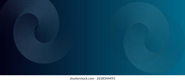 blue geometric abstract background overlapping layers on bright space with line effect decoration. Circle style concept modern graphic design element for banner, flyer, card.