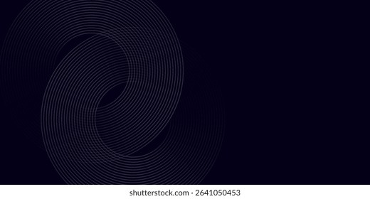 blue geometric abstract background overlapping layers on bright space with line effect decoration. Circle style concept modern graphic design element for banner, flyer, card. vector	