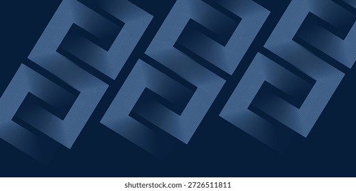 Fondo abstracto geométrico azul superponiendo capas en espacio brillante con decoración de efecto de línea. Elemento de Diseño gráfico moderno del concepto del estilo del círculo para el Anuncio, volante, tarjeta. Eps10