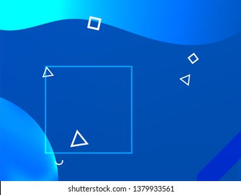 Blue geometric abstract background. Abstract vector background 