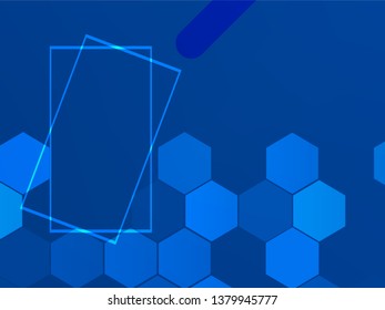 Blue geometric abstract background. Abstract vector background 