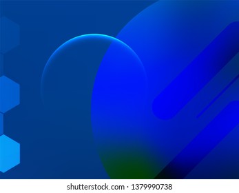 Blue geometric abstract background. Abstract vector background 