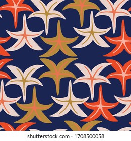 Diseño de fondo de flores abstracto geométrico azul sin fisuras.