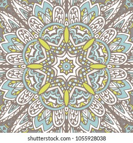 Blue Geometric abstract seamless pattern. Classic background. illustration