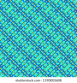 Blue geometric abstract seamless pattern trendy. Vector illustration for fashion wrapping and textile print.