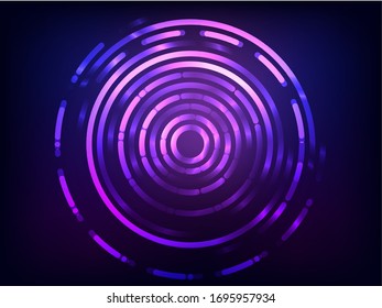 Tecnología abstracta geométrica azul y fondo científico

