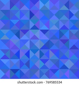 Blue geometric abstract triangle mosaic pattern background - vector graphic from triangles