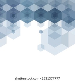 Blue geometric background. Abstract background. Business vector. Geometric design element. Hexagon.