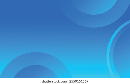 blue geometric background with abstract circle pattern. Dynamic shape composition. Cool background design for poster. Vector illustration