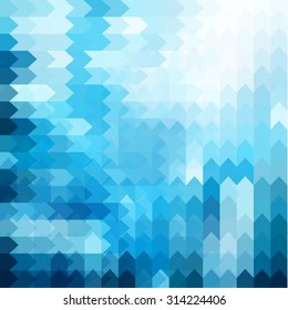 Blue geometric background with arrows pattern