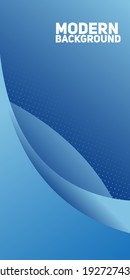 Blue geometric background. Composition of fluid geometric forms.