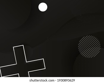 Blue geometric background. Composition of fluid geometric forms.