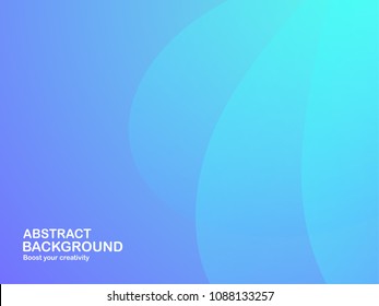 Blue geometric background with copy space. Template design in gradient trend for cover, business presentation and web banner.