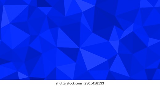 diseño de fondo geométrico azul con forma de triángulos.
