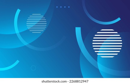 Blue geometric background. Dynamic shapes composition. Vector illustration