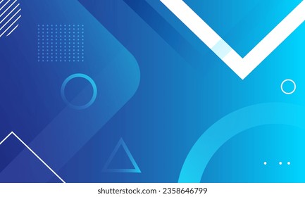 Blue geometric background. Dynamic shapes composition. Vector illustration