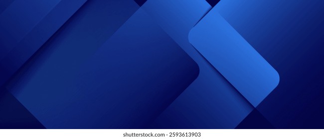 Blue geometric background. Dynamic shapes composition. Vector illustration