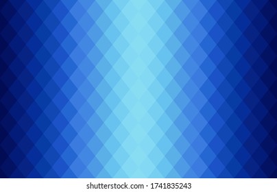 Fondo geométrico azul en estilo origami con gradiente. Ilustración de rectángulos poligonales vectoriales azules. Brillante fondo abstracto de mosaico rhombus para diseño, negocios, impresión, web. Vector sin foco.