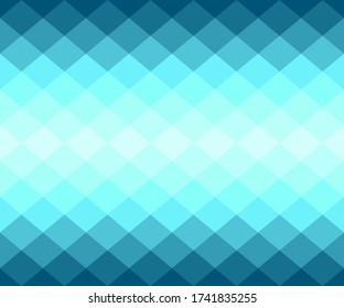 Fondo geométrico azul en estilo origami con gradiente. Ilustración de rectángulos poligonales vectoriales azules. Brillante fondo abstracto de mosaico rhombus para diseño, negocios, impresión, web. Vector sin foco.
