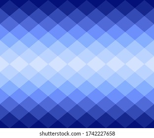 Blue geometric background in origami style with gradient. Blue vector polygonal rectangles illustration. Bright abstract rhombus mosaic background for design, business, print, web. Seamless vector.