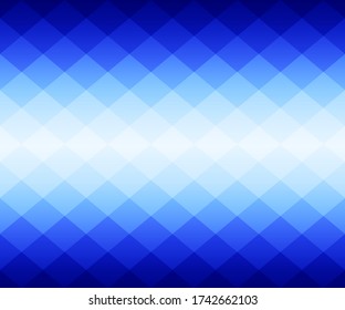 Blue geometric background in origami style with gradient. Blue vector polygonal rectangles illustration. Bright abstract rhombus mosaic background for design, business, print, web. Seamless vector.