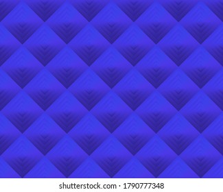 Blue geometric background in origami style with gradient. Blue vector polygonal rectangles illustration. Bright abstract rhombus mosaic background for design, business, print, web. Seamless vector.